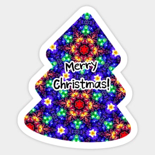 Sparkling Christmas tree pattern. Sticker